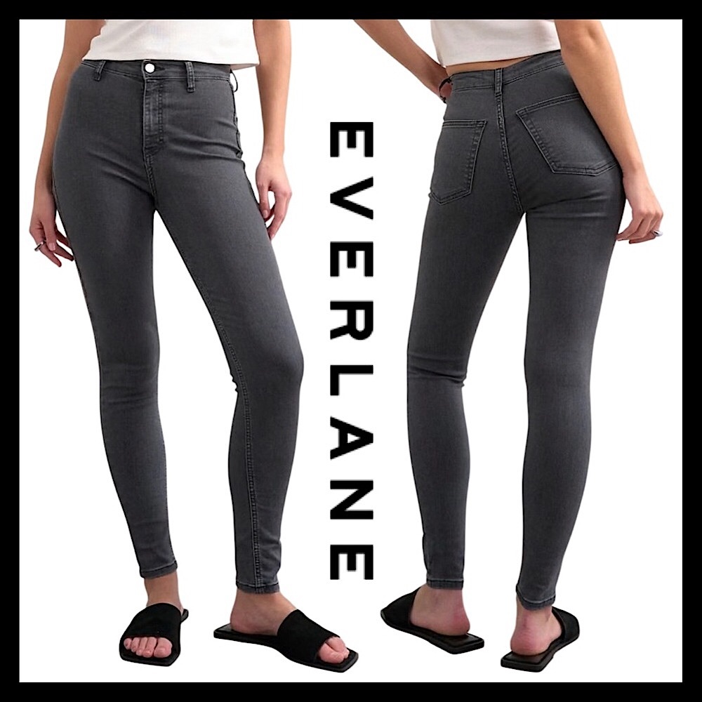 EVERLANE Women’s (Washed Black) Mid-Rise Skinny Jeans Size (25)R NEW with Tags